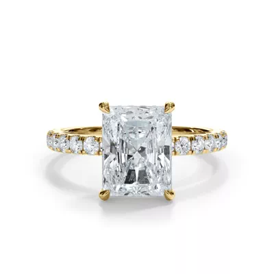 Bellora Pavé Hidden Halo Lab Engagement Ring (2mm)