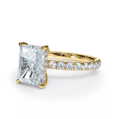 Bellora Pavé Hidden Halo Lab Engagement Ring (2mm)