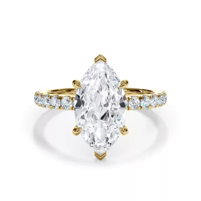 Bellora Pavé Hidden Halo Engagement Ring (2mm)