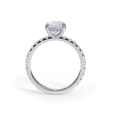 Bellora Pavé Hidden Halo Lab Engagement Ring (2mm)