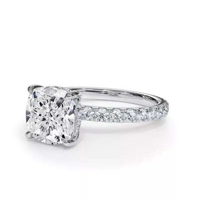 Bellora Pavé Hidden Halo Engagement Ring (2mm)