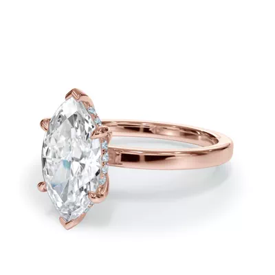 Bellora Hidden Halo Lab Engagement Ring (2mm)