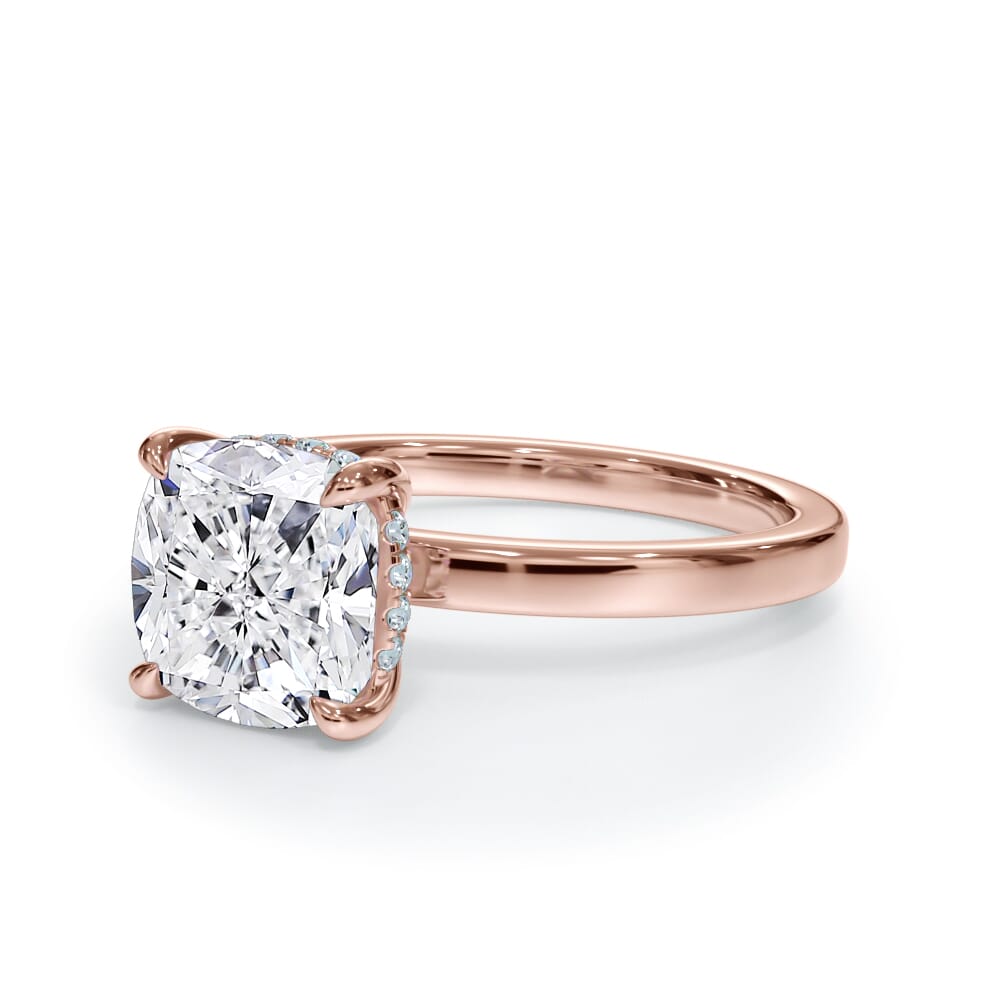 Bellora Hidden Halo Lab Engagement Ring (2mm)