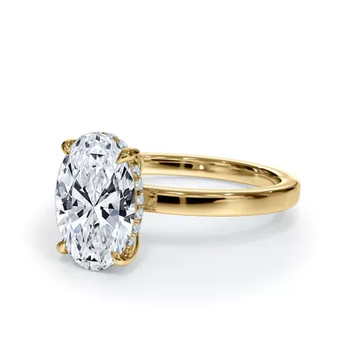 Bellora Hidden Halo Lab Engagement Ring (2mm)
