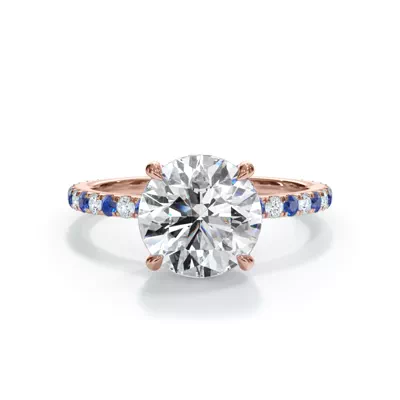 Bellora Sapphire & Diamond Hidden Halo Engagement Ring (1.6mm)
