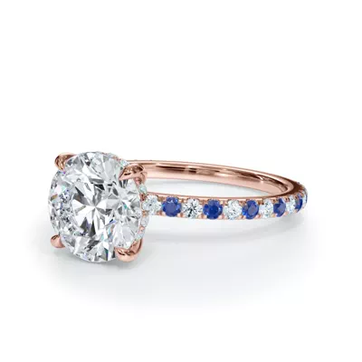 Bellora Sapphire & Diamond Hidden Halo Engagement Ring (1.6mm)