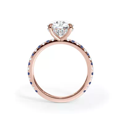 Bellora Sapphire & Diamond Hidden Halo Engagement Ring (1.6mm)