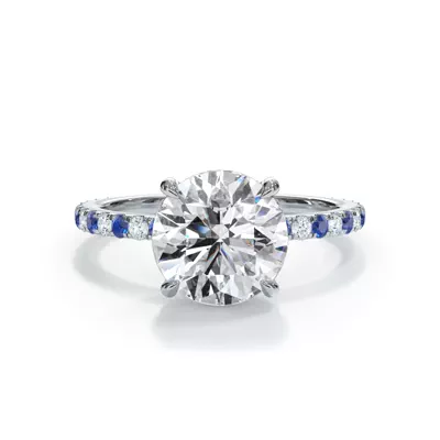 Bellora Sapphire & Diamond Hidden Halo Engagement Ring (1.6mm)