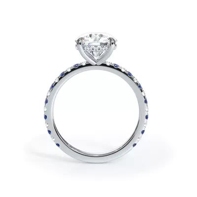 Bellora Sapphire & Diamond Hidden Halo Engagement Ring (1.6mm)
