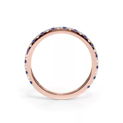 Bellora Sapphire & Diamond Pavé Band (1.6mm)