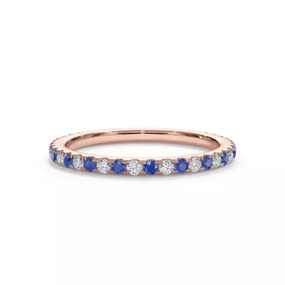 Bellora Sapphire & Diamond Pavé Band (1.6mm)