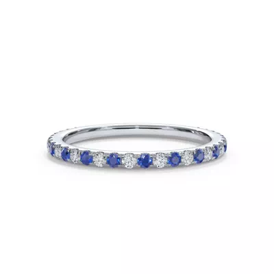 Bellora Lab Sapphire & Diamond Pavé Band (1.6mm)