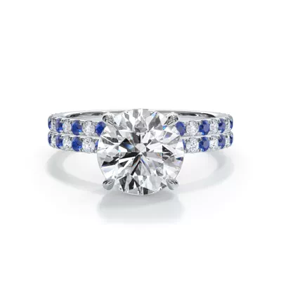 Bellora Lab Sapphire & Diamond Pavé Band (1.6mm)