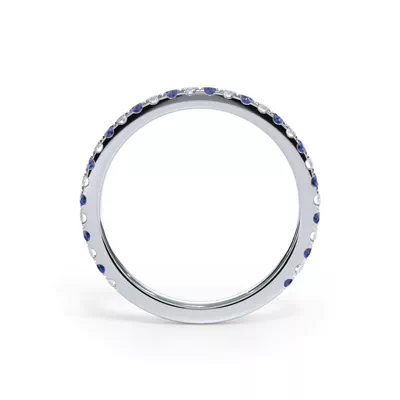 Bellora Sapphire & Diamond Pavé Band (1.6mm)