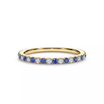 Bellora Lab Sapphire & Diamond Pavé Band (1.6mm)