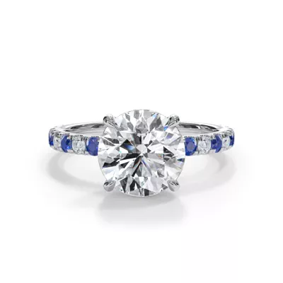 Bellora Sapphire & Diamond Hidden Halo Engagement Ring (2mm)