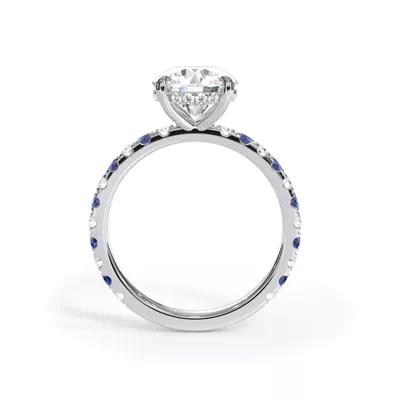 Bellora Sapphire & Diamond Hidden Halo Engagement Ring (2mm)