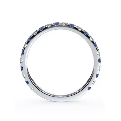 Bellora Lab Sapphire & Diamond Pavé Band (2mm)