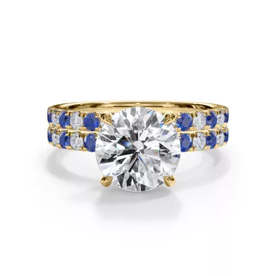 Bellora Sapphire & Diamond Pavé Band (2mm)
