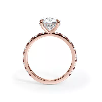 Bellora Lab Ruby & Diamond Hidden Halo Engagement Ring (1.6mm)