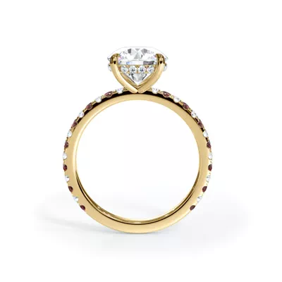 Bellora Lab Ruby & Diamond Hidden Halo Engagement Ring (1.6mm)