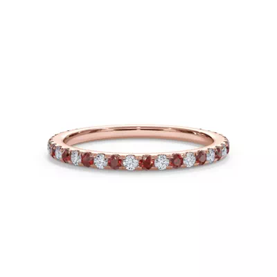 Bellora Lab Ruby & Diamond Pavé Band (1.6mm)