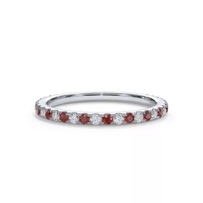 Bellora Lab Ruby & Diamond Pavé Band (1.6mm)