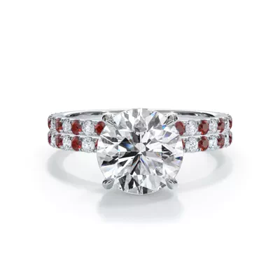 Bellora Lab Ruby & Diamond Pavé Band (1.6mm)