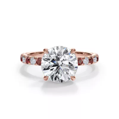 Bellora Ruby & Diamond Hidden Halo Engagement Ring (2mm)