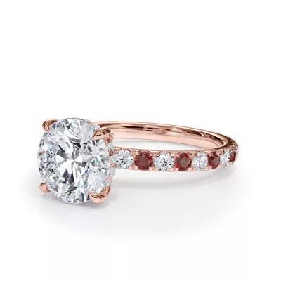 Bellora Ruby & Diamond Hidden Halo Engagement Ring (2mm)