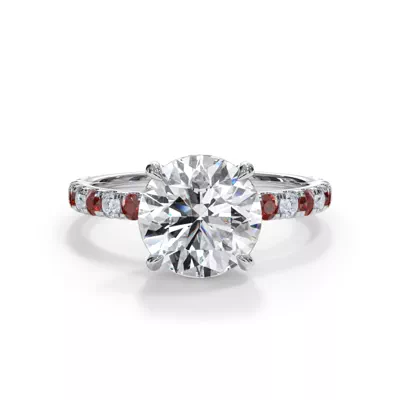 Bellora Ruby & Diamond Hidden Halo Engagement Ring (2mm)