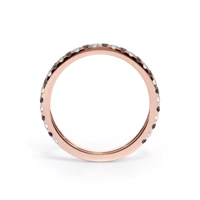 Bellora Black & White Diamond Pavé Band (1.6mm)