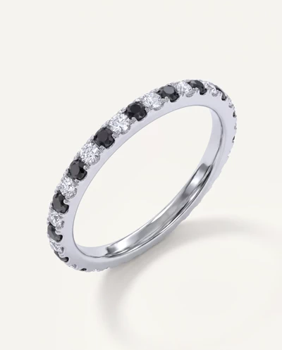 Bellora Black & White Lab Diamond Pavé Band (1.6mm)