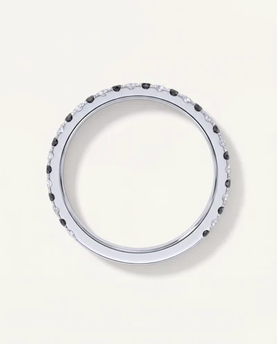 Bellora Black & White Diamond Pavé Band (1.6mm)