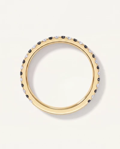 Bellora Black & White Diamond Pavé Band (1.6mm)