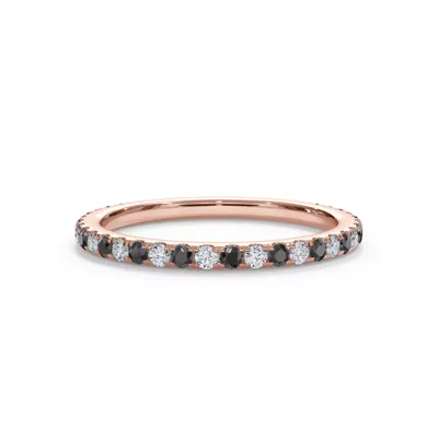 Bellora Black & White Lab Diamond Pavé Band (1.6mm)