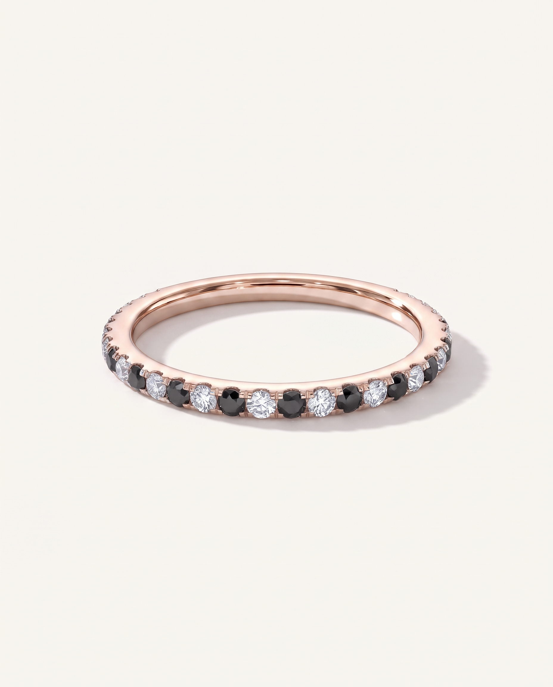 Bellora Black & White Lab Diamond Pavé Band (1.6mm)
