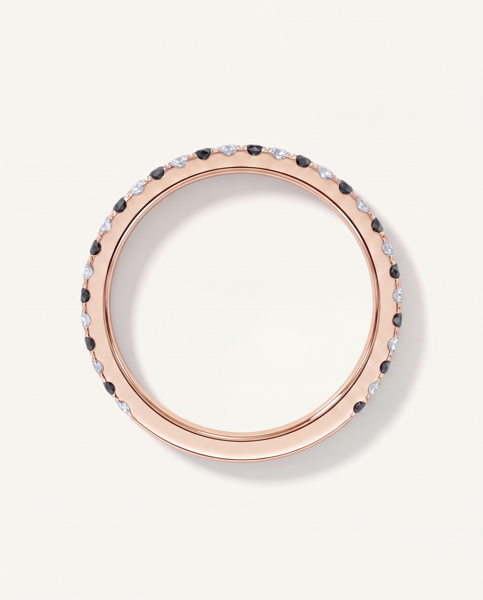 Bellora Black & White Lab Diamond Pavé Band (1.6mm)