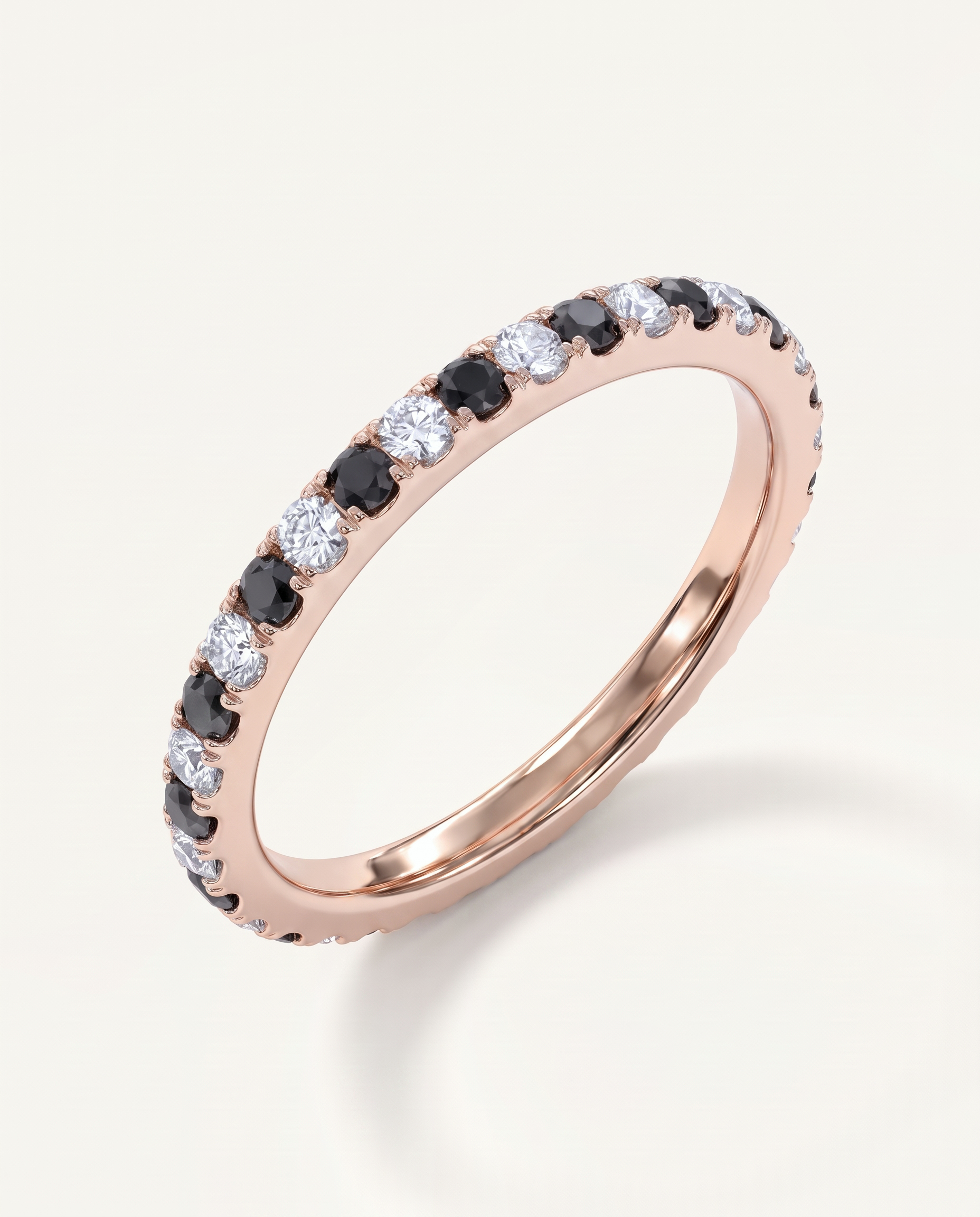 Bellora Black & White Lab Diamond Pavé Band (1.6mm)