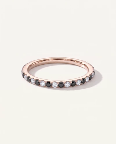 Bellora Black & White Diamond Pavé Band (1.6mm)