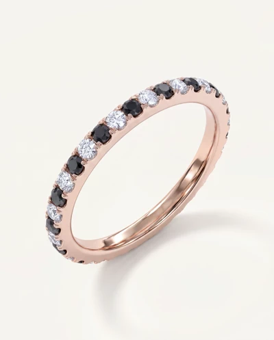 Bellora Black & White Diamond Pavé Band (1.6mm)