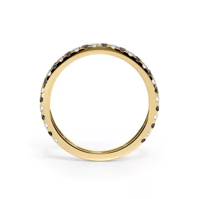 Bellora Black & White Diamond Pavé Band (1.6mm)