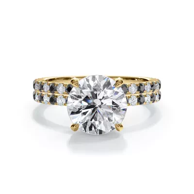 Bellora Black & White Diamond Pavé Band (1.6mm)