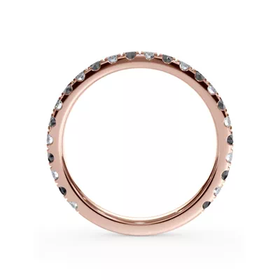 Bellora Black & White Diamond Pavé Band (2mm)