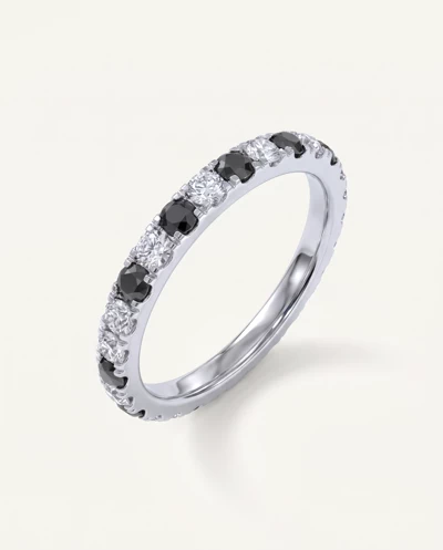 Bellora Black & White Diamond Pavé Band (2mm)
