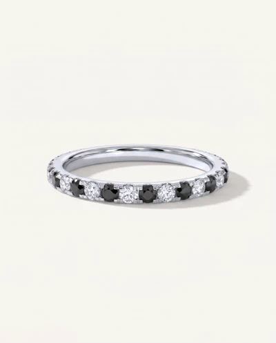 Bellora Black & White Diamond Pavé Band (2mm)