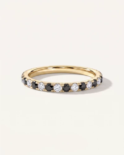 Bellora Black & White Diamond Pavé Band (2mm)