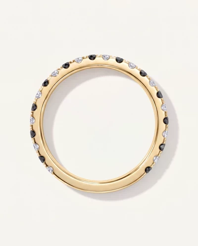 Bellora Black & White Diamond Pavé Band (2mm)
