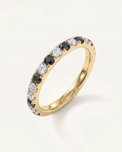 Bellora Black & White Diamond Pavé Band (2mm)