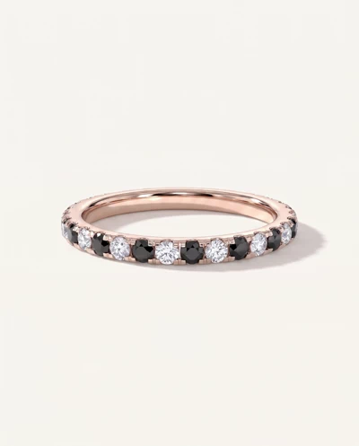 Bellora Black & White Diamond Pavé Band (2mm)